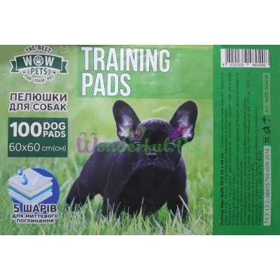 Пеленки WOW PETS 60 x 60 см 100 шт