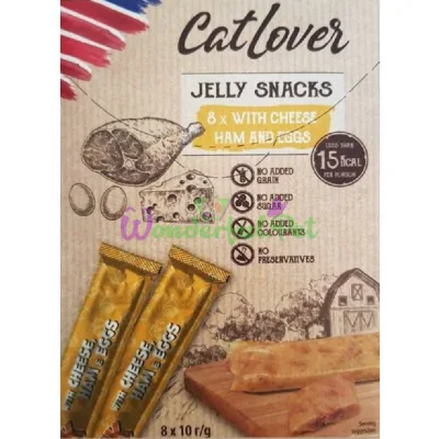 Лакомство CatLover Jelly Snacks Cheese Ham Eggs 80 г