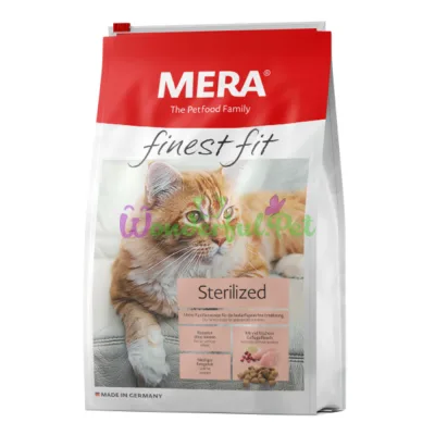 MERA finest fit Sterilized корм для стерилізованих котів, із свіжим мясом птиці і журавлиною, 1,5 кг
