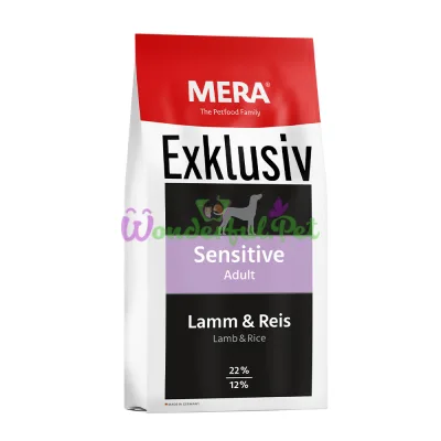 MERA EXCLUSIV sensitive Adult Lamm-Reis корм для чувствит. собак с ягнёнком и рисом 15 кг (133)