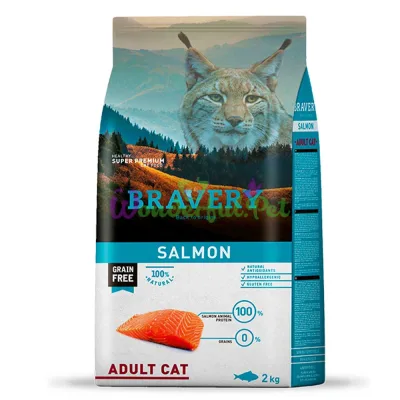 BRAVERY Salmon Adult Cat, сухий корм для дорослих котів, з лососем 7kg (306)