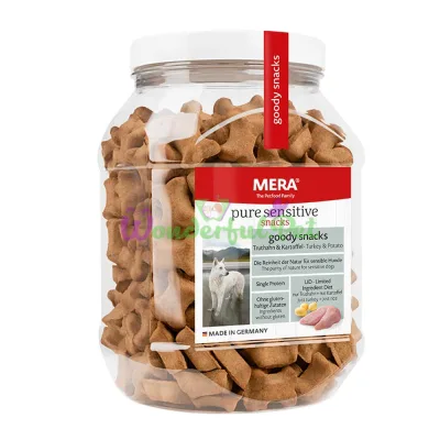 Mera Pure Sensitive Turkey & Potato Snacks for Sensitive Dogs, 600 g