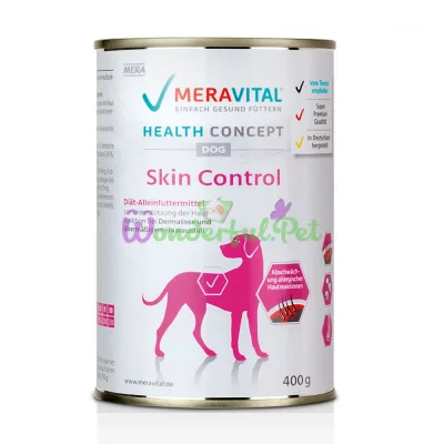 MERA MVH Skin Control Wet Food for Adult Dogs, Dermatosis, 400 g