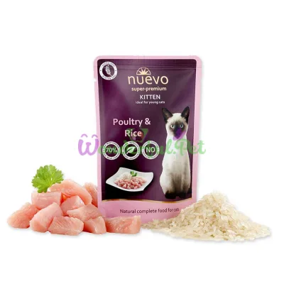 Пауч NUEVO Kitten Poultry Rice 85 г