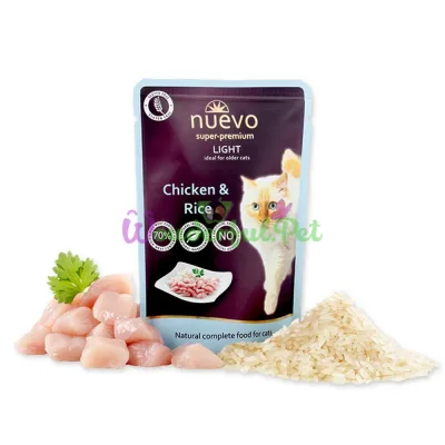 NUEVO Cat LIGHT Chicken & Rice Pouch 85 g