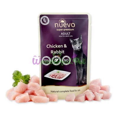 NUEVO Cat Adult Chicken & Rabbit Pouch 85 g