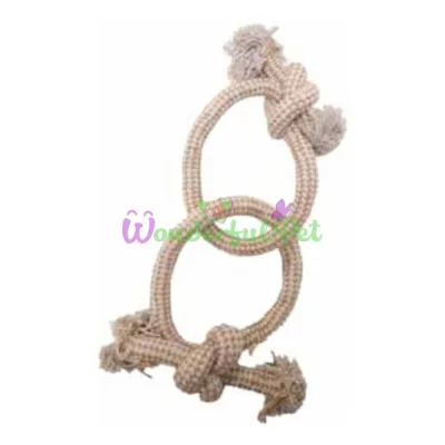 CROCI ECO Dog Toy Rope Greifer Rings, Cotton + Sisal, 16x32 cm, 3 pcs/pack