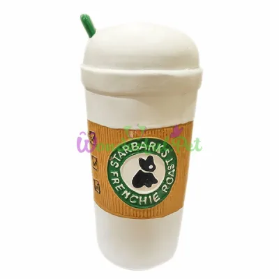 CROCI Coffee Take Away Dog Toy, Latex Squeaker, 18 cm