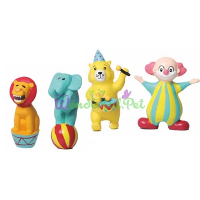Игрушка для соб. CROCI Circus,циркови персонажи латекс, пищалка,в асортим. 14см