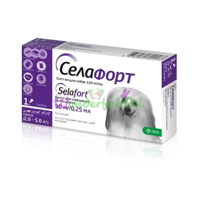 KRKA Selafort Dog Селафорт 30 мг 2.6-5 кг №1