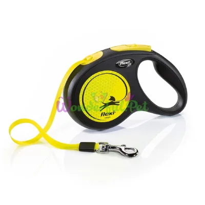 Рулетка FLEXI New Neon S Tape Yellow 5 м 15 кг