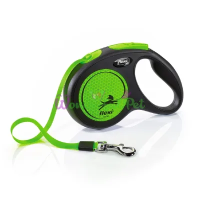 Рулетка FLEXI New Neon S Tape Green 5 м 15 кг
