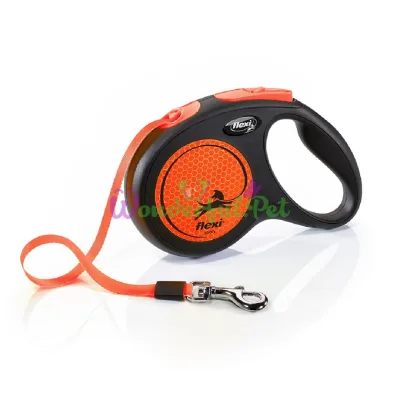 Рулетка FLEXI New Neon S Tape Orange 5 м 15 кг