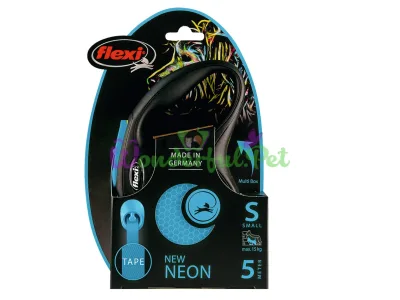 Рулетка Flexi New Neon Tape Blue S
