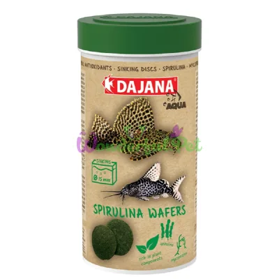 SPIRULINA Wafers (250мл 100гр) Спец. корм для донных травоядных рыб в чипсах (6 шт уп)