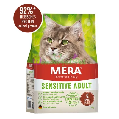 MERA Cats Sensitive Adult Insect корм для дорослих котів із чутливим травленням з протеїном комах, 400гр