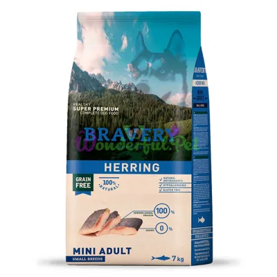 BRAVERY Herring Mini Adult,сухий корм для дор.собак мелких пород,с оселедцем 7kg (312)