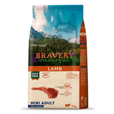 BRAVERY Lamb Mini Adult,сухий корм для дор.собак мелких пород,с ягненком 2kg