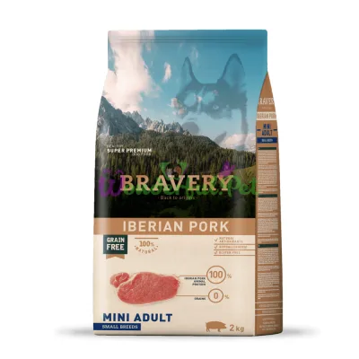 Сухой корм BRAVERY Dog Adult S-M Iberian Pork 2 кг