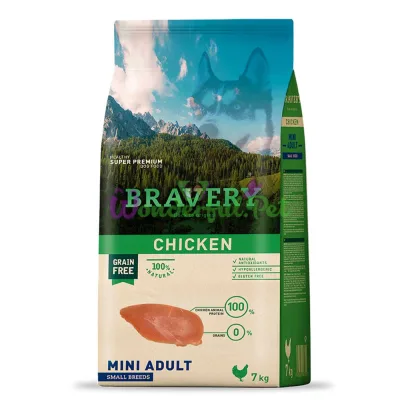 BRAVERY Chicken Mini Adult,сухий корм для дор.собак мелких пород,с курицей 2kg