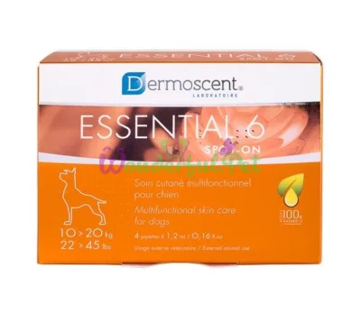 DERMOSCENT Essential-6 Spot-On Dog 10-20 kg 4x1.2 ml