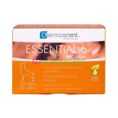 DERMOSCENT Essential-6 Spot-On Dog 10-20 kg 4x1.2 ml