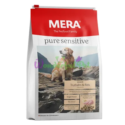 MERA ps Senior Truthan Reis, Dog Food for Senior Dogs with Turkey and Rice, 1 kg