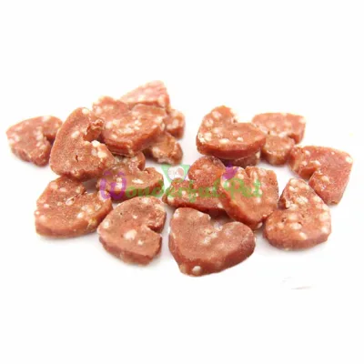 Снэки Селянські Смаколики в форме сердечек курица рис 500 г