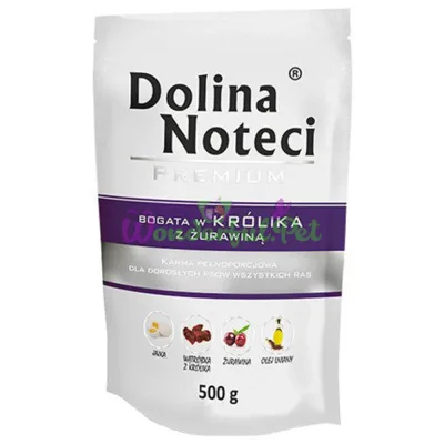 Dolina Noteci Dog Premium Rabbit Cranberry Pouch 500 g