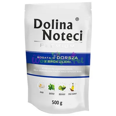 Dolina Noteci Dog Premium Cod Broccoli Pouch 500 g