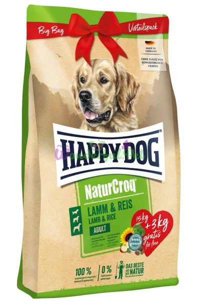Сухой корм Happy Dog Adult NaturCroq Lamb 15+3 кг