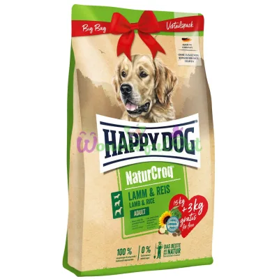 Сухой корм Happy Dog Adult NaturCroq Lamb 15+3 кг