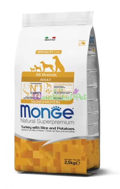 Сухий корм MONGE DOG All breeds Adult Turkey Rice Potato 2.5 кг