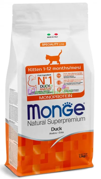 Cухой корм MONGE CAT Kitten Duck 1.5 кг