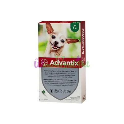 Капли Bayer Advantix до 4 кг упаковка