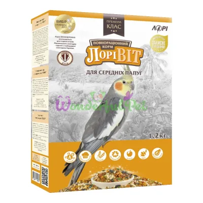LoriVit for Medium Parrots 1.2 kg (Pack of 5)