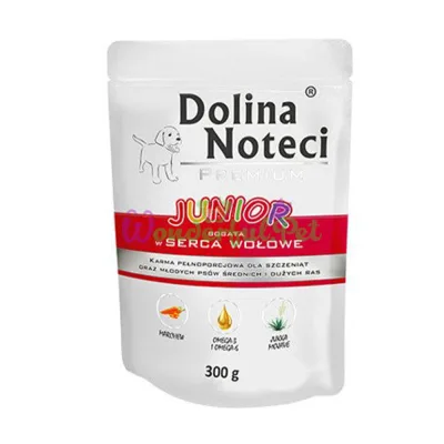 Пауч Dolina Noteci Premium L-M Puppy Beef heart 300 г