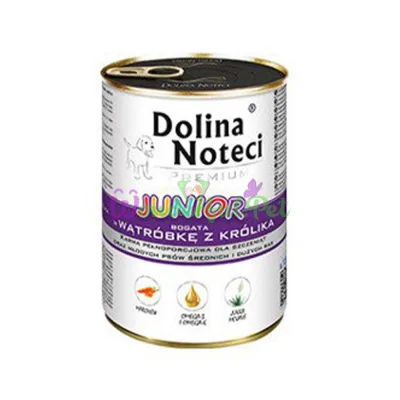 Dolina Noteci Dog Premium Puppy L-M Rabbit Liver Wet Food 400 g