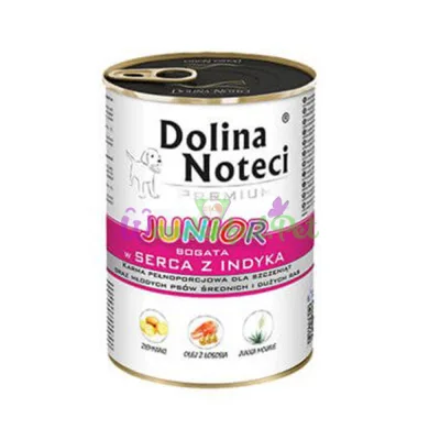 Dolina Noteci Dog Premium Puppy L-M Turkey Heart 400g