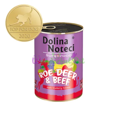 Консерва Dolina Noteci Superfood GF Dog Roe Deer Beef 400 г