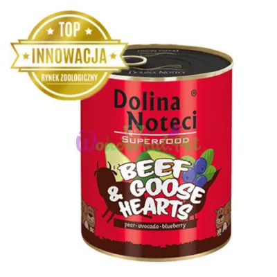 Dolina Noteci Superfood GF Dog Beef Goose Hearts 800 g