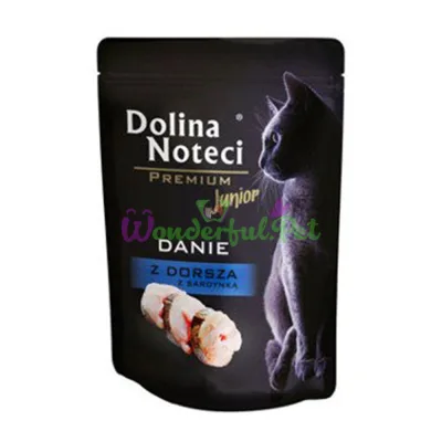 Пауч Dolina Noteci Danie Cat Kitten Cod Sardine 85 г