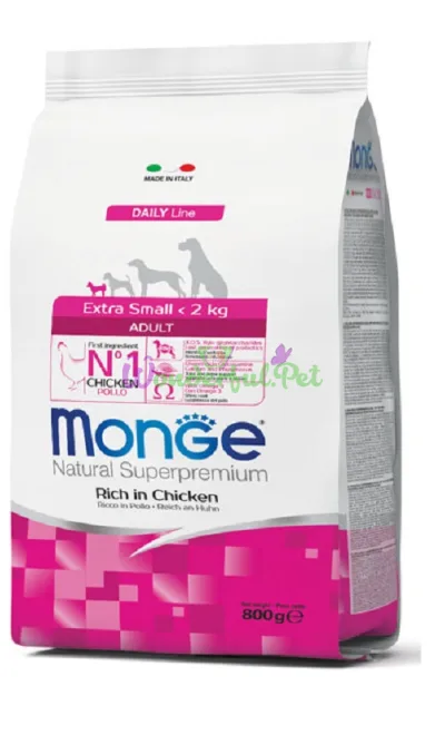 -50% Monge Dog Extrasmall Adult Chicken Rice 1.6 кг