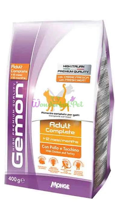 -50% Gemon Cat Adult Complete Chicken Turkey 800 г