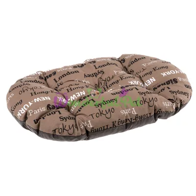 FERPLAST Relax 45/2 C.Cities Brown Cotton Pet Cushion 82045076