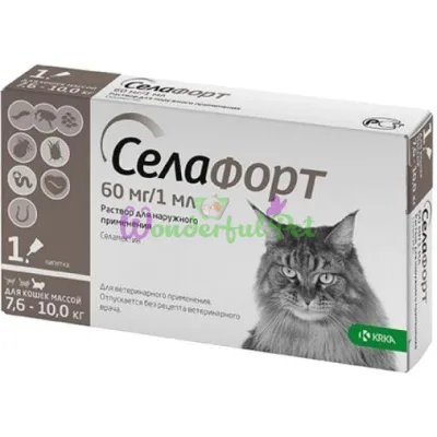 KRKA Selafort Cat Селафорт 60 мг 7.6-10 кг 1 шт