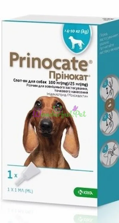 KRKA Prinocate Dog Spot-On for dogs 4-10 kg, 3 pcs