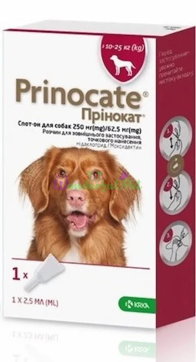 KRKA Prinocate Dog Spot-On for dogs 10-25 kg, 3 pcs