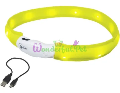 Ошейник Nobby LED Yellow Usb M 55 см