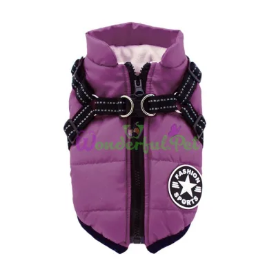 Fashion Sports Fur Vest with Harness XS